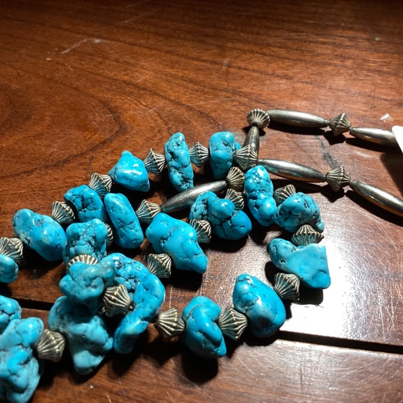 NAVAJO OOAK TURQUOISE & STERLING NECKLACE. JAY KING ? - Picture 5 of 12